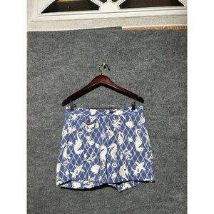 Brooks Brothers Red Fleece Swim Trunks Mens Medium Blue Sea Life Print Nautical